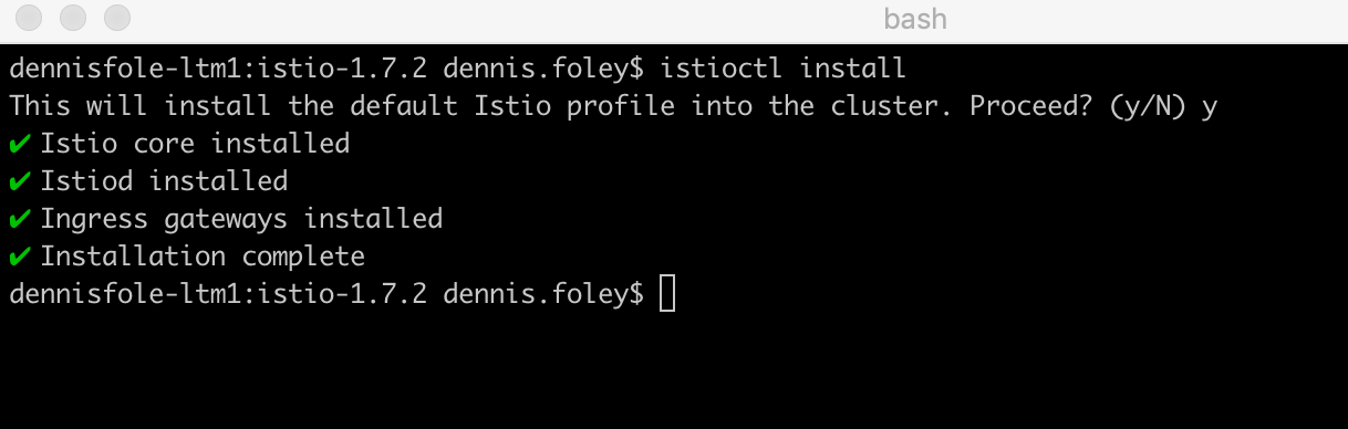 Install Istio using the CLI