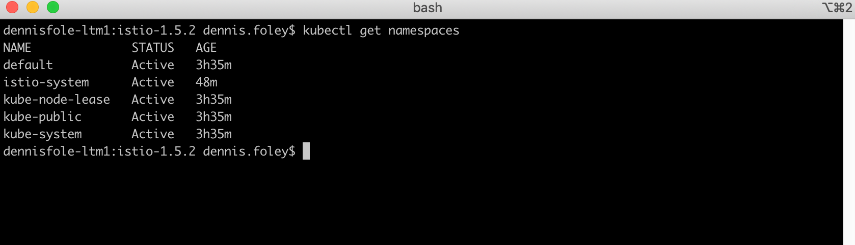 get namespaces