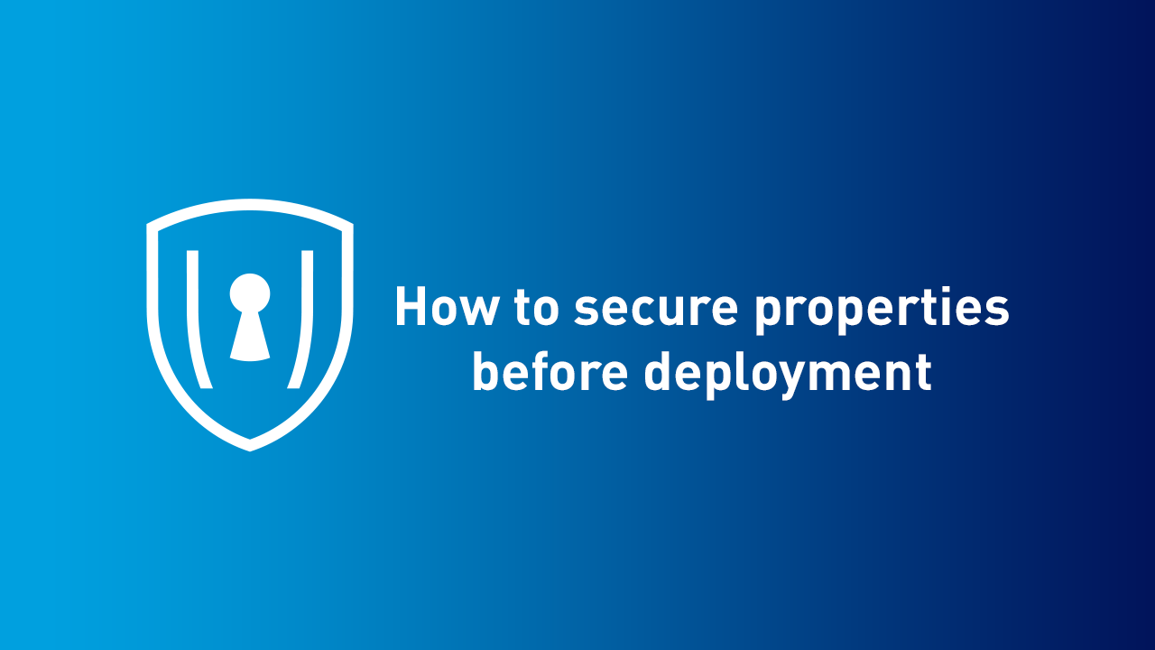 How to secure properties before deployment in Anypoint Studio